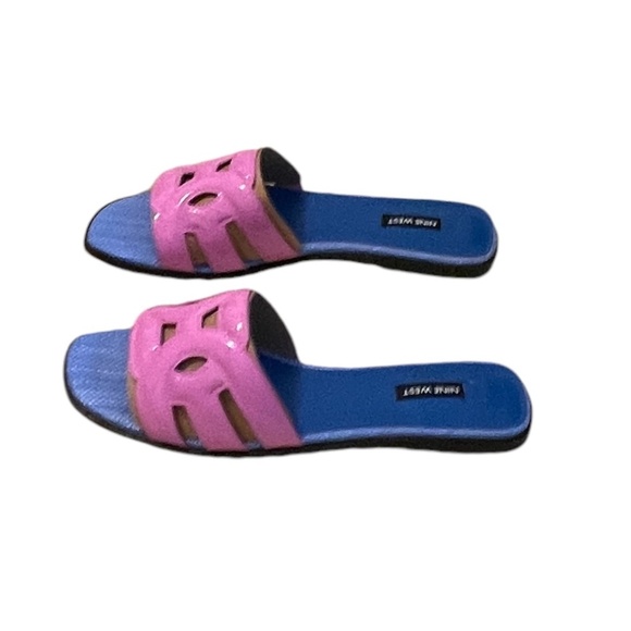NWOT Nine West Geena Flat Slide Sandals, Size 11M Light Magenta - Picture 3 of 5